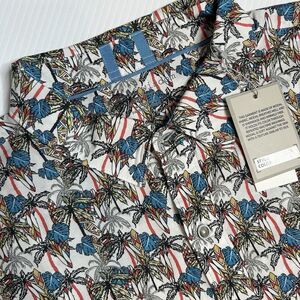 NWT Age Of Wisdom Mens 2XL Tropical Surfboards Short Sleeve Button Up Shirt‎